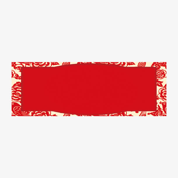 红色新年庆祝边框免抠