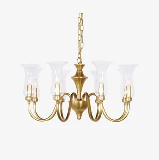 黄铜全铜吊灯免抠