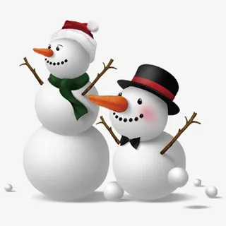 红色雪人接入元素免抠