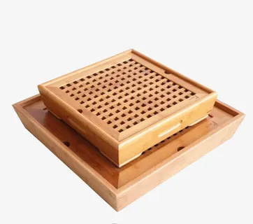 天然竹茶盘免抠