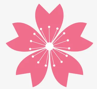 粉红色开花的花朵免抠