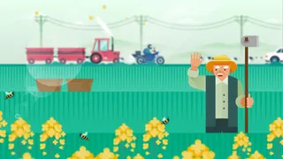 手绘卡通绿色草地免抠