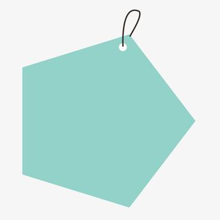 蓝色扁平化简约标签卡片免抠