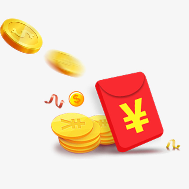 卡通促销活动的红包设计免抠