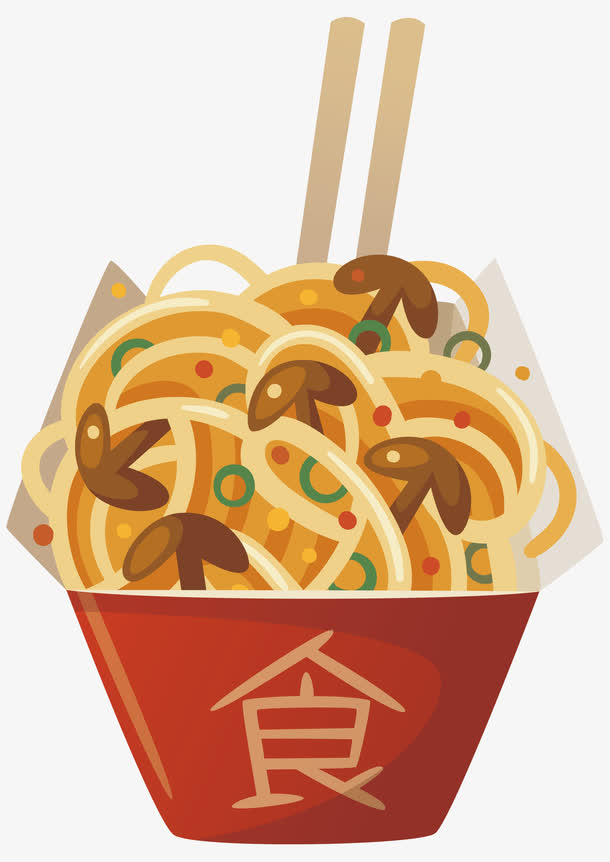 矢量卡通通心粉免抠