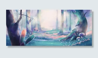 梦幻奇妙森林背景装饰高清