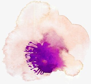 粉紫色水粉装饰花卉素材免抠