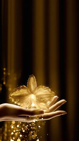 金色炫彩H5背景高清