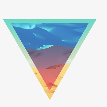 彩色倒三角免抠