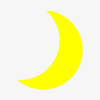 天空黄色免扣月亮免抠