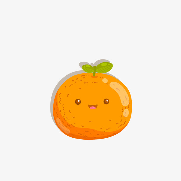 笑脸桔子免抠