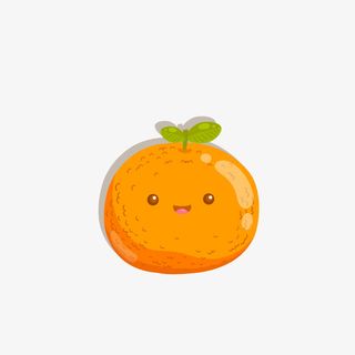 笑脸桔子免抠
