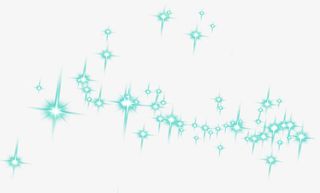 青色的闪亮的星星免抠