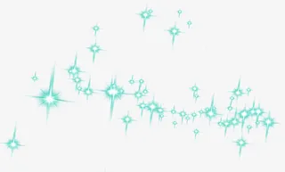 青色的闪亮的星星免抠