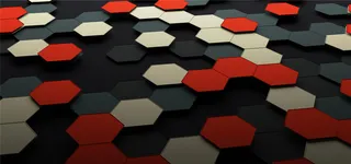 彩色六边形几何海报背景高清