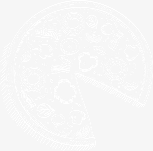 白色清新披萨免抠