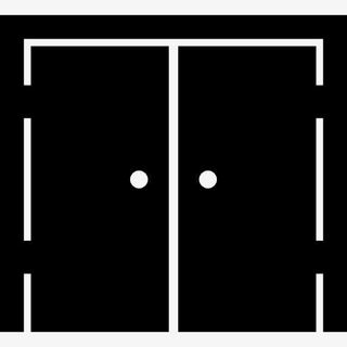 双大门紧闭图标免抠