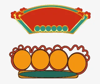 国潮 中国风 字幕框免抠