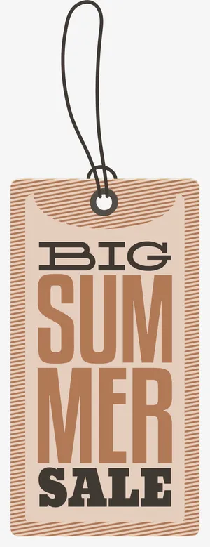 米色条纹吊牌免抠