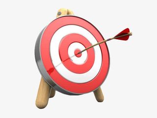 手绘红色靶盘免抠