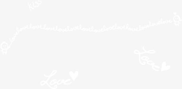 素描手绘可爱韩国风love免抠