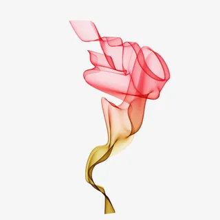 矢量红色渐变柔美曲线免抠