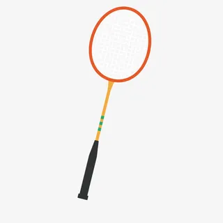 矢量羽毛球拍免抠