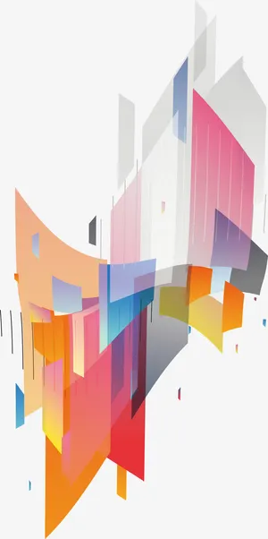 抽象几何不规则形状海报免抠