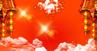 新年年夜饭广告素材高清