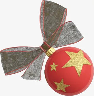 圣诞蝴蝶结圣诞装饰免抠