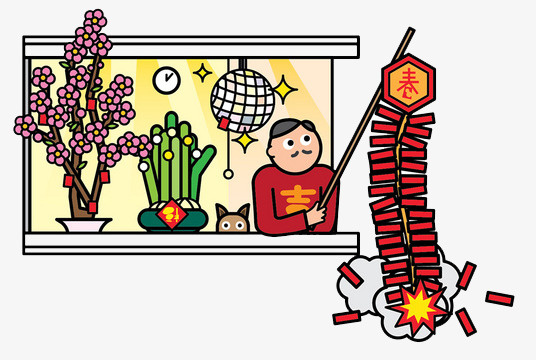 春节场景免抠