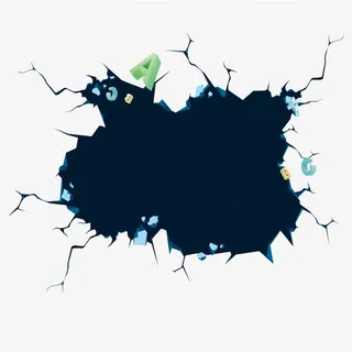 板块爆裂学校宣传单免抠