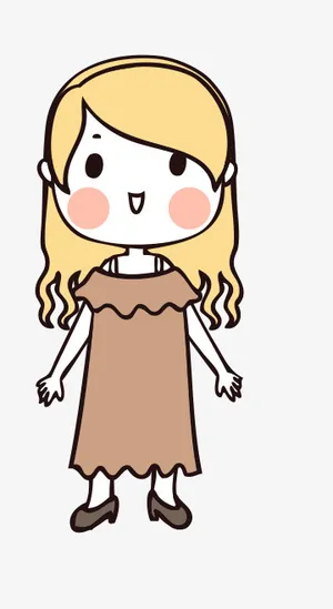 人物手绘插画可爱素材37免抠