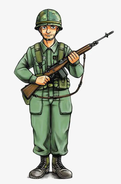 站岗的士兵免抠