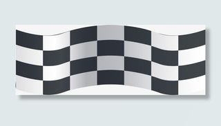 黑白格子赛车旗子免抠