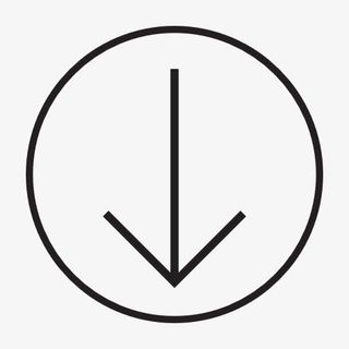 墨迹圆圈向下箭头免抠