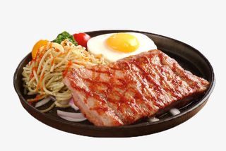 卡通手绘牛排美食免抠