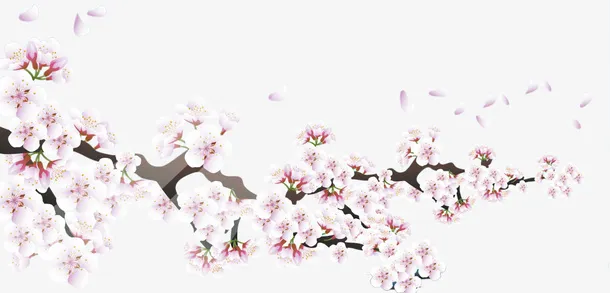 春天桃花开免抠