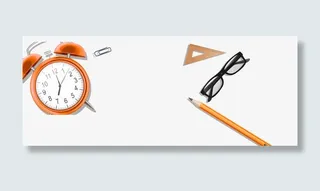 学习用品装饰边框免抠