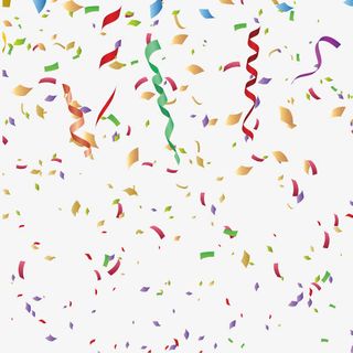 矢量彩色派对彩带免抠