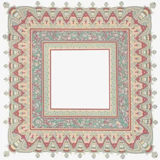 简约复古藏式花边免抠