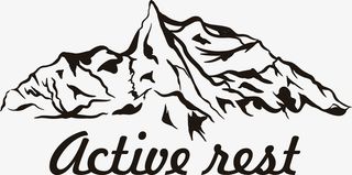 矢量手绘山峰素材图免抠