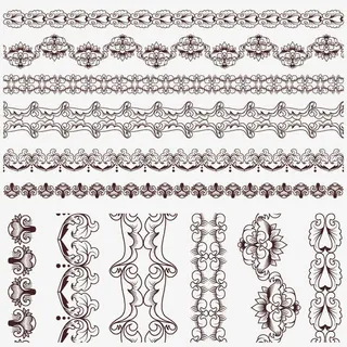 欧美风花纹免抠