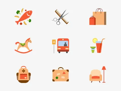 扁平化卡通图标免抠