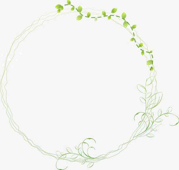 绿色画框元素免抠