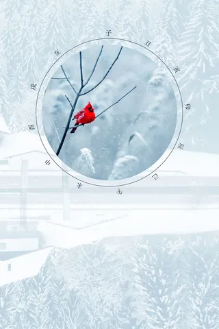 简洁小雪节气海报设计高清