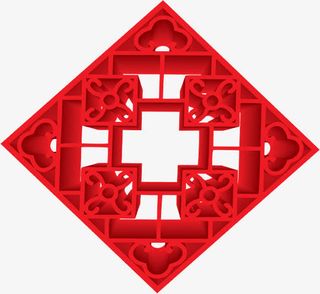 花窗边框纹理免抠