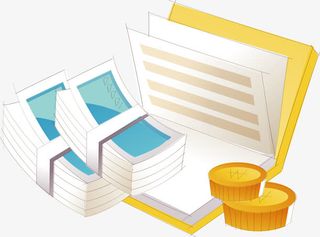 手绘卡通金融素材免抠