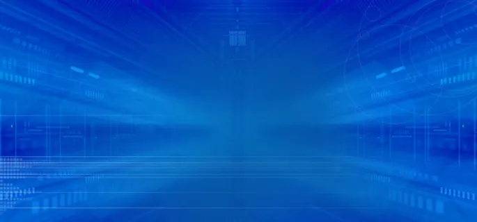 蓝色科技背景banner免抠