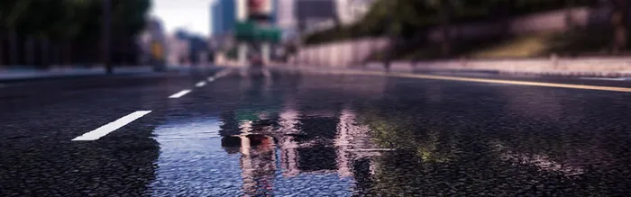 路面雨后背景高清